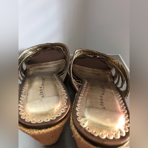 Cloud walker bronze trinity wedge slip on sandal 8W - Picture 8 of 16